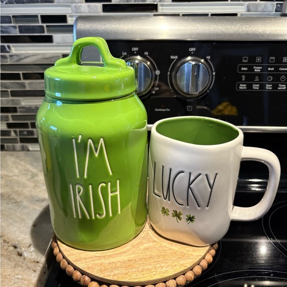 Rae Dunn I’M IRISH/LUCKY Canister & Mug Set - Picture 1 of 1
